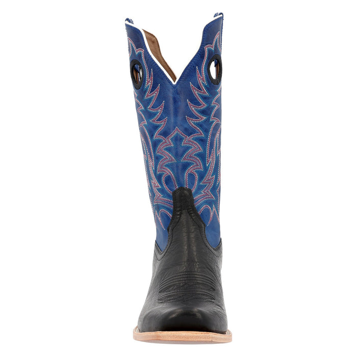 Durango Boots Men`s Arena Elite Raven Black 13In Lapis Blue Top Boot