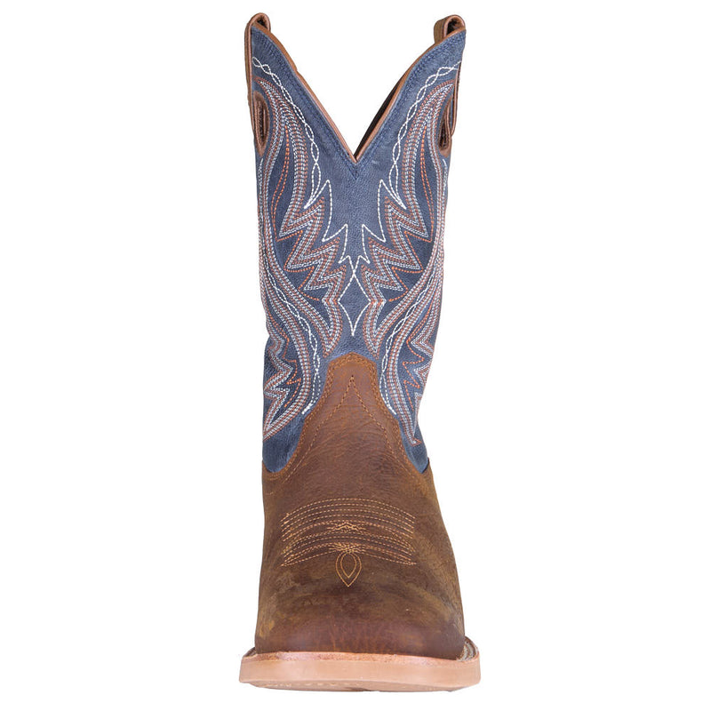Durango Boots Men's Rebel Pro Adobe Brown Vamp 12in Denim Blue Top