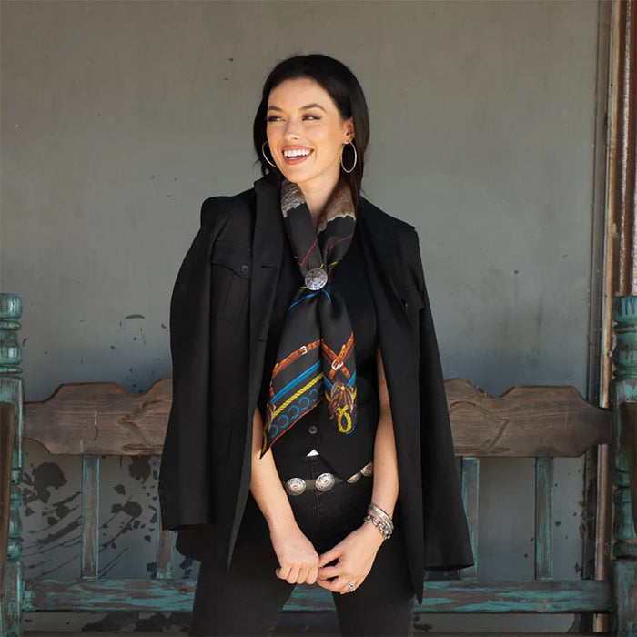 Fringe Scarves Derby Black