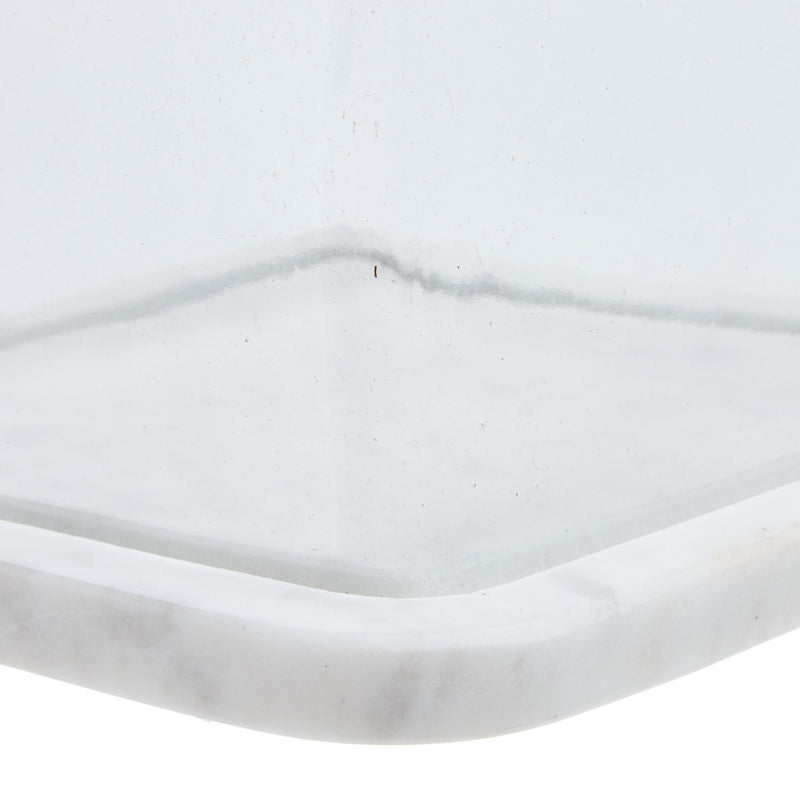 Creative Co-Op Glass Cloche with Marble Base