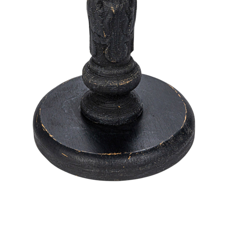 Creative Co-Op Black Nob Taper Candle Holder