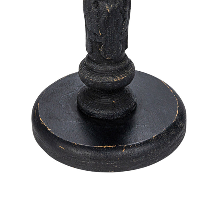 Creative Co-Op Black Nob Taper Candle Holder