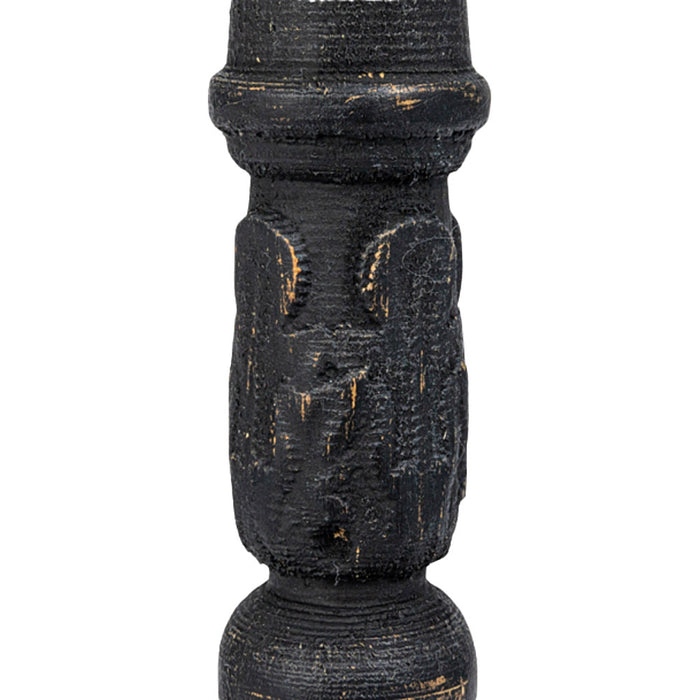 Creative Co-Op Black Nob Taper Candle Holder