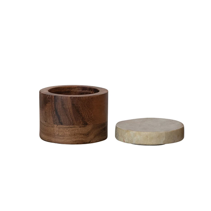 Creative Co-Op Acacia Wood Container w/ Lid