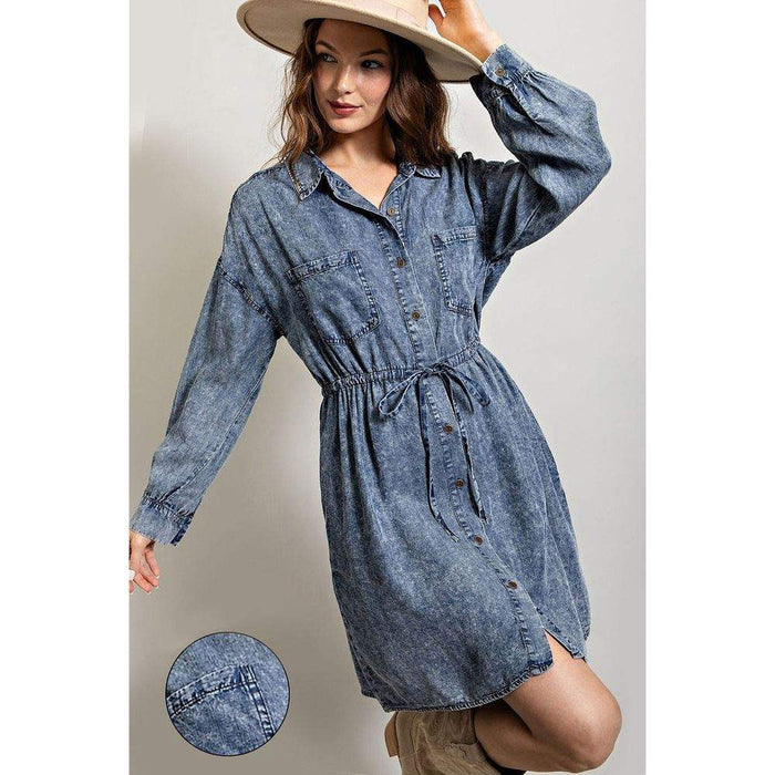 Ee Some Womens Denim Straw String Mini Dress Ee Some Womens Denim Straw String Mini Dress