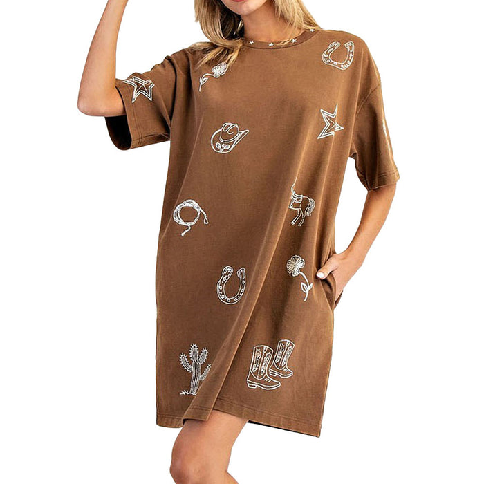 Ee Some Women's Sugar Brown Dress