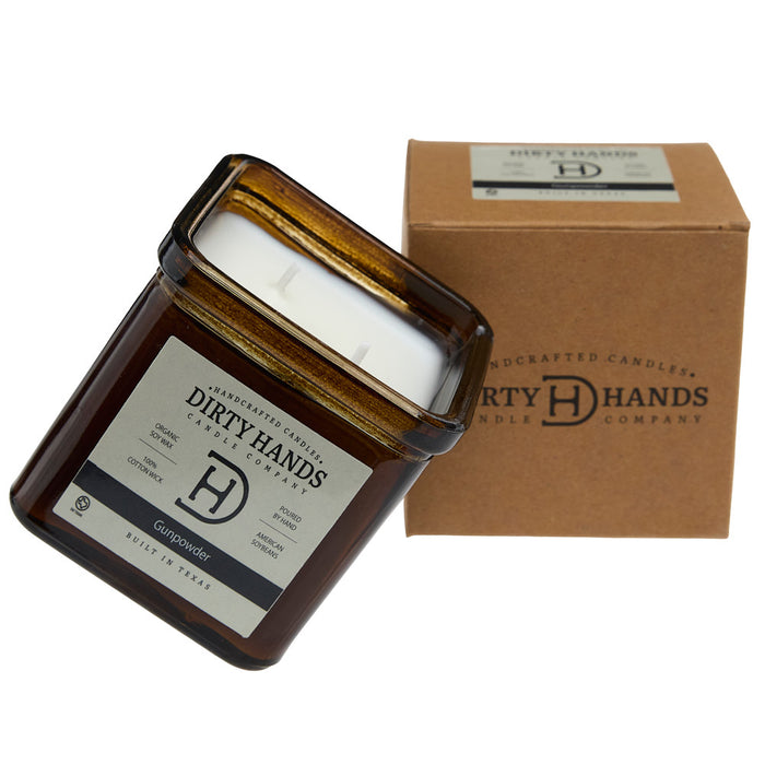 Dirty Hands Candle Company Gunpowder Square Candle