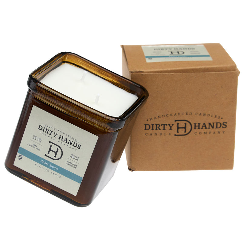Dirty Hands Candle Company Pearl Snaps Square Candle
