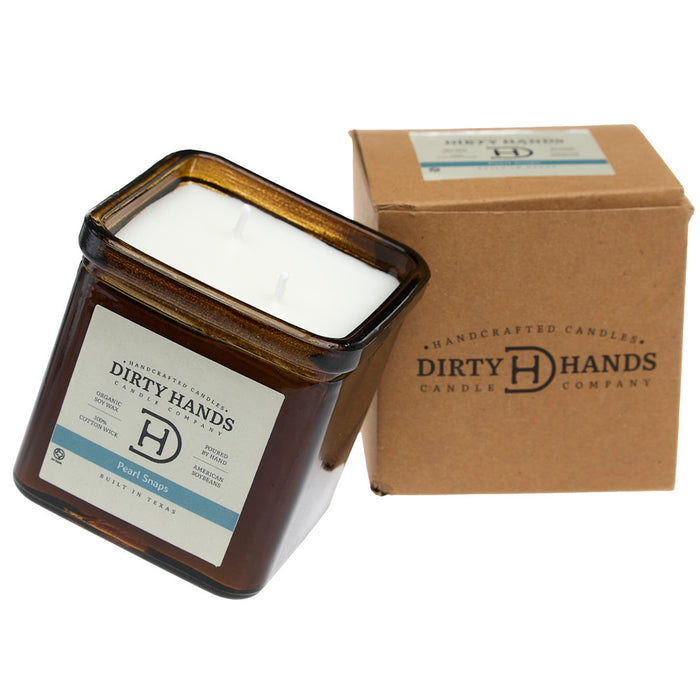 Dirty Hands Candle Company Pearl Snaps Square Candle