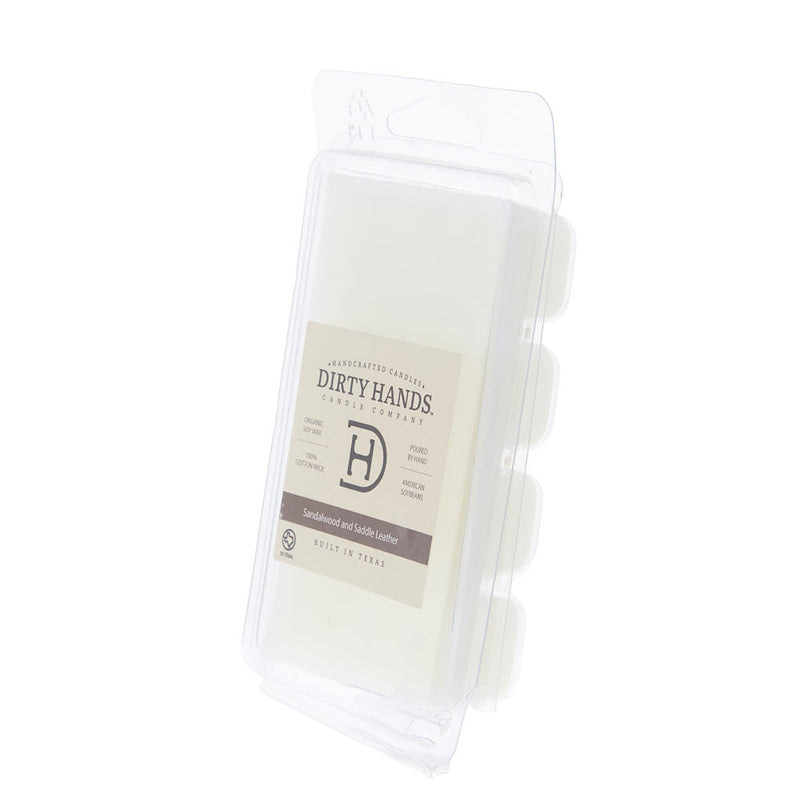 Dirty Hands Candle Company 4oz Sandalwood/Saddle Leather Melt