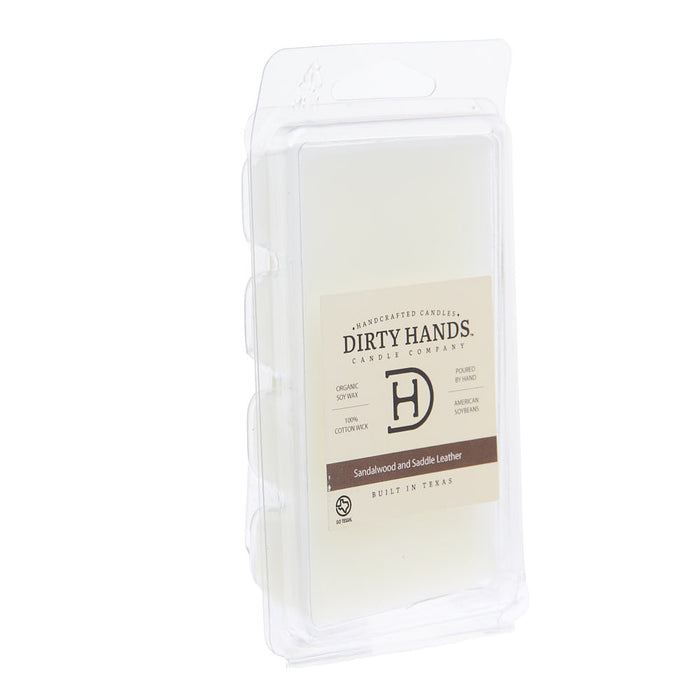 Dirty Hands Candle Company 4oz Sandalwood/Saddle Leather Melt