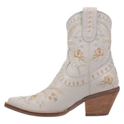 Dingo 1969 Women's Primrose White Snip Toe 7in. Bootie