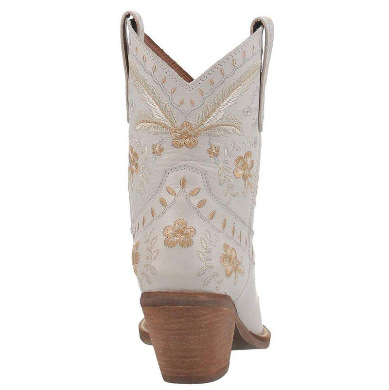Dingo 1969 Women's Primrose White Snip Toe 7in. Bootie