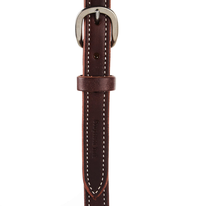 Cowperson Tack 3/4 Inch Dark Leather Slit Ear Headstall