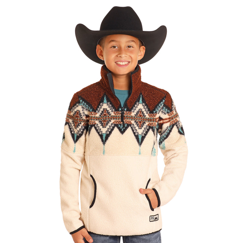Rock & Roll Denim Boys Border Berber Pullover