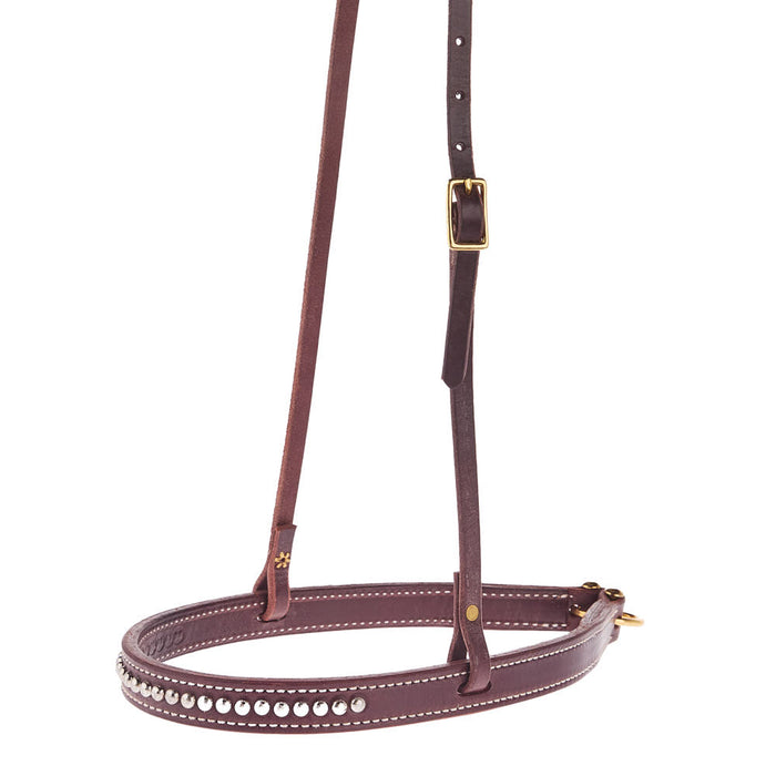 Cowperson Tack Dark Leather Noseband with Fancy Dots