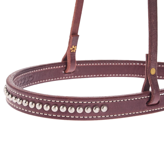 Cowperson Tack Dark Leather Noseband with Fancy Dots