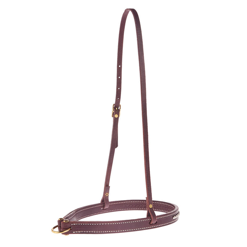 Cowperson Tack Dark Leather Noseband with Fancy Dots