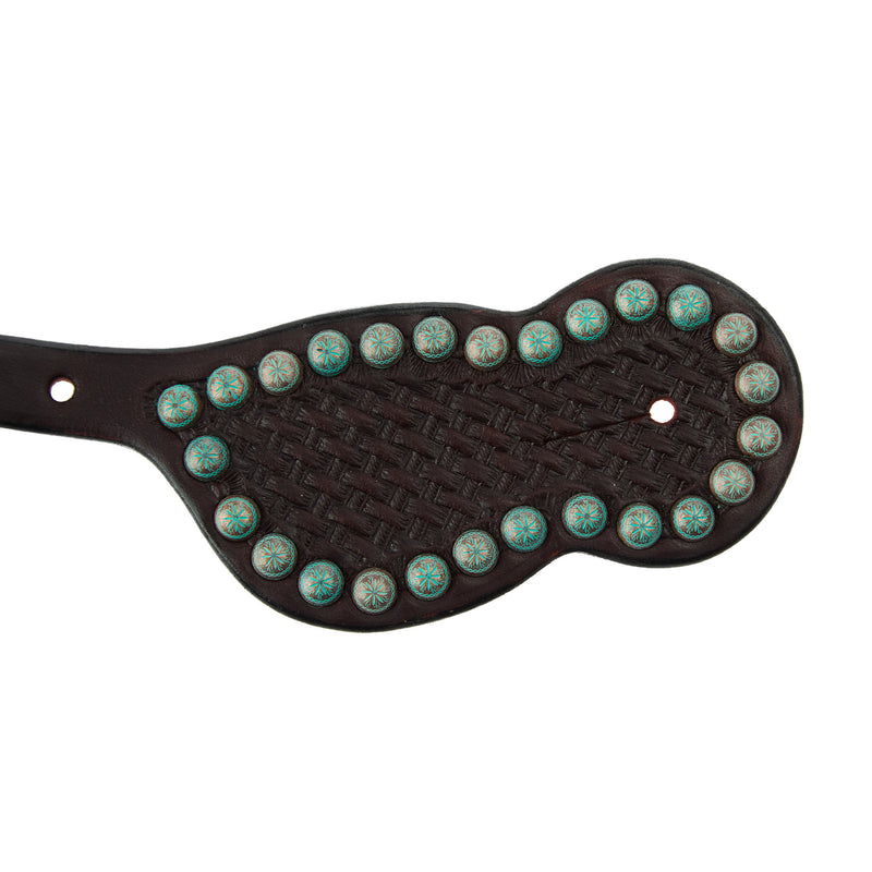 Cowperson Tack Copper Patina Basket Stamp Ladies Spur Straps