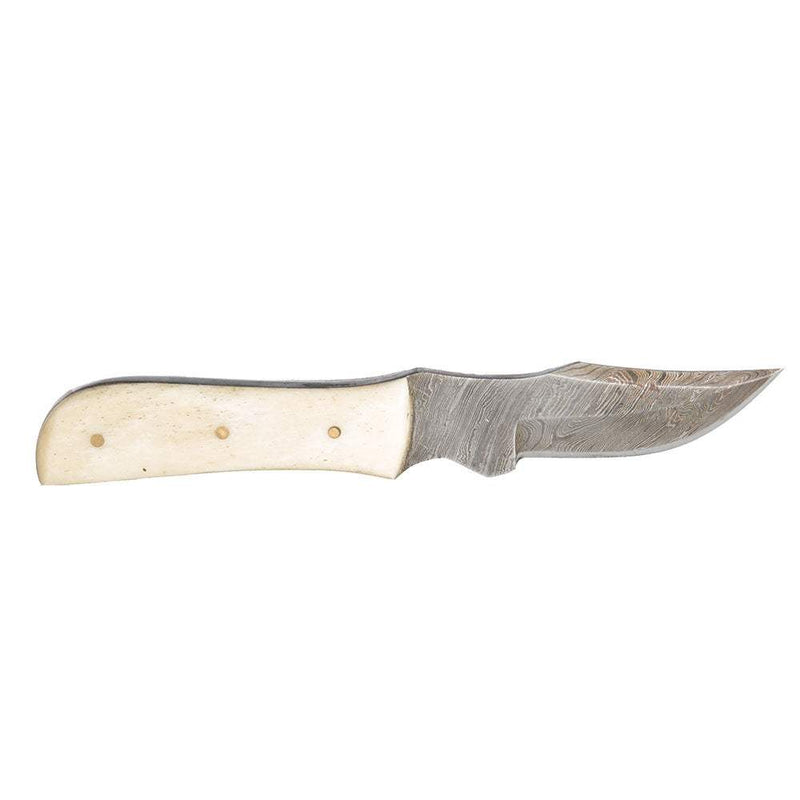 Western Fashion Damascus Mini Bone Handle Knife w/Sheath