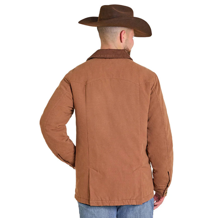 Rock & Roll Denim Men's Camel Washed Canvas Coat