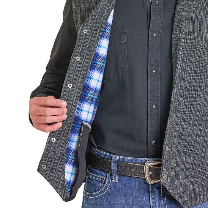 Panhandle Men's Herringbone Black Vest