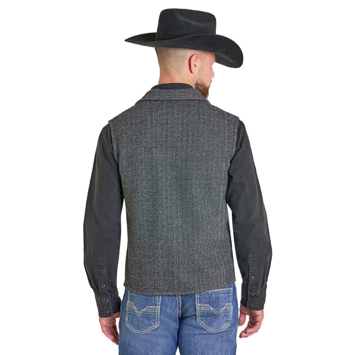 Panhandle Men's Herringbone Black Vest