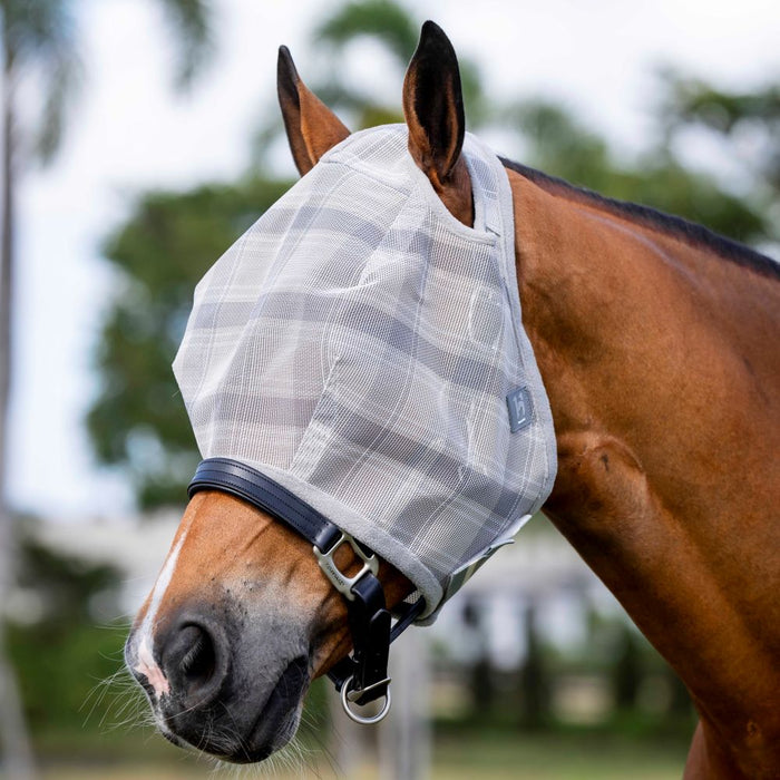 Horseware Ireland Newmarket Witney and Charcoal No Ears Horse Fly Mask