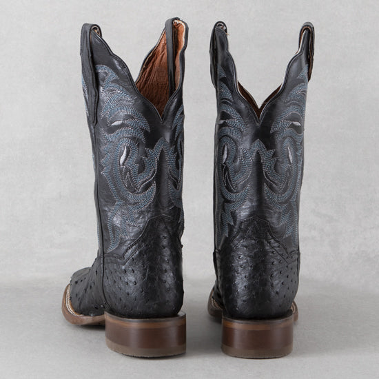 Dan Post Kylo Black Full Quill Ostrich Boots