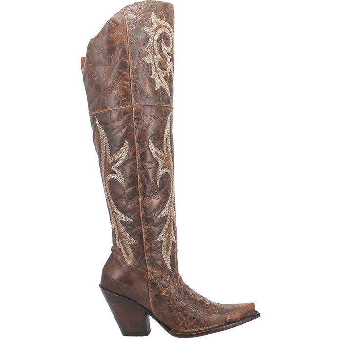 Dan Post Women's Tan Jilted Knee High Boots