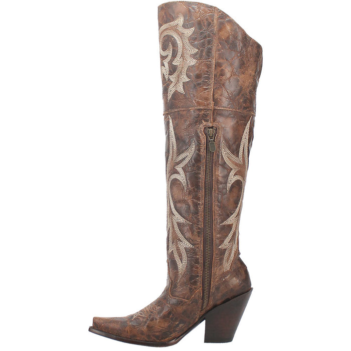 Dan Post Women's Tan Jilted Knee High Boots