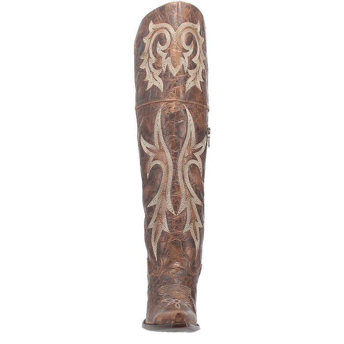 Dan Post Women's Tan Jilted Knee High Boots