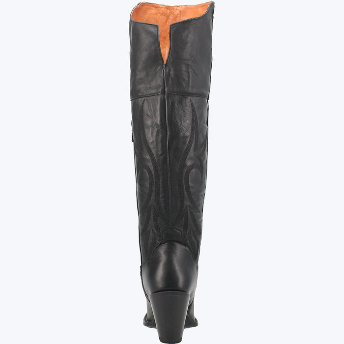 Dan Post Women's Black Jilted Knee High Boots