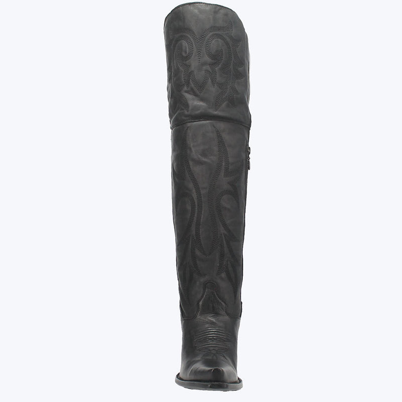 Dan Post Women's Black Jilted Knee High Boots