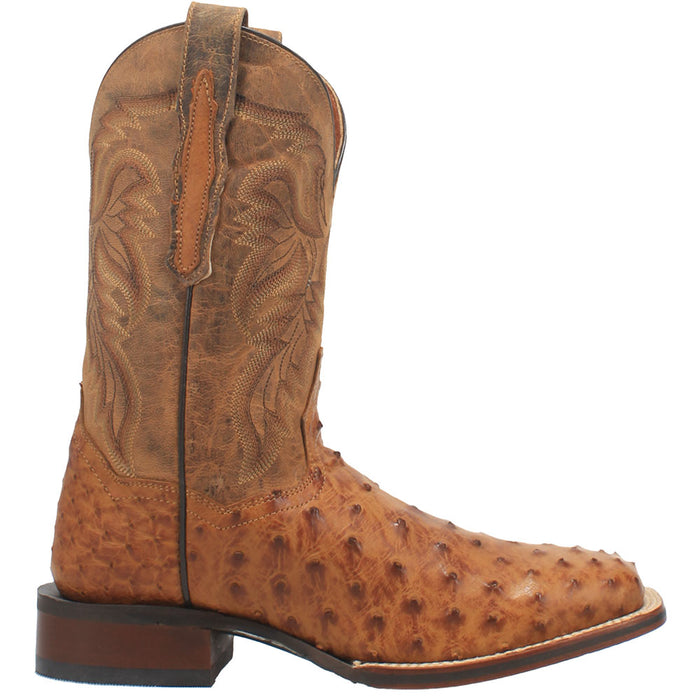 Dan Post Men's Alamosa Saddle Tan Full Quill Ostrich Boots