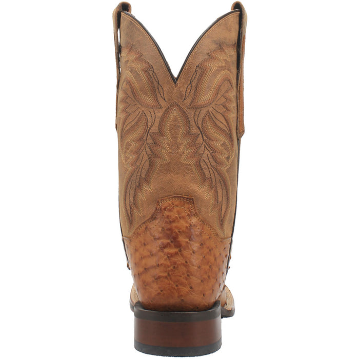 Dan Post Men's Alamosa Saddle Tan Full Quill Ostrich Boots