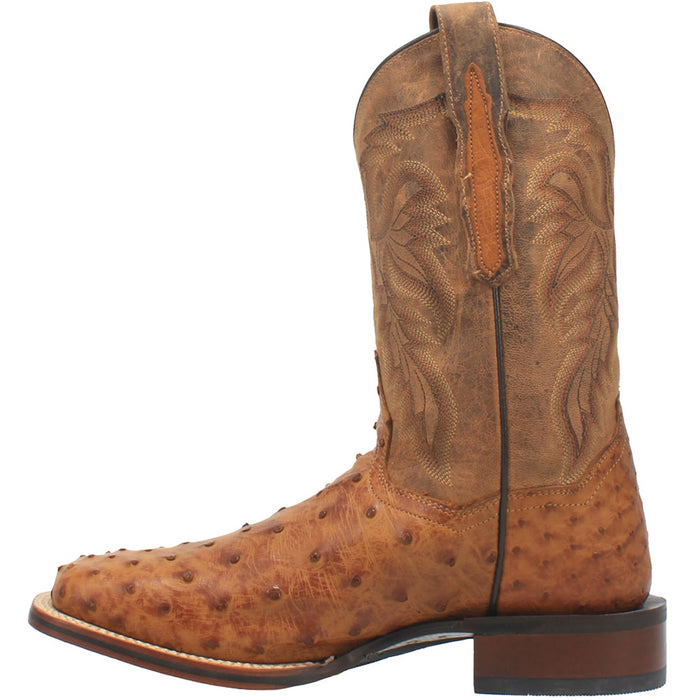 Dan Post Men's Alamosa Saddle Tan Full Quill Ostrich Boots