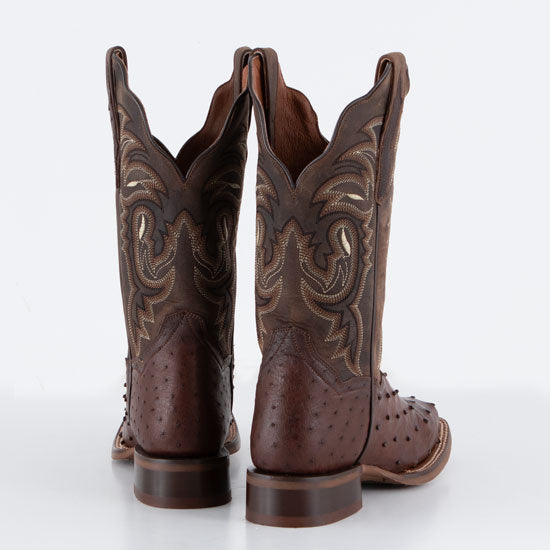 Dan Post Chocolate Kylo Full Quill Ostrich Boots