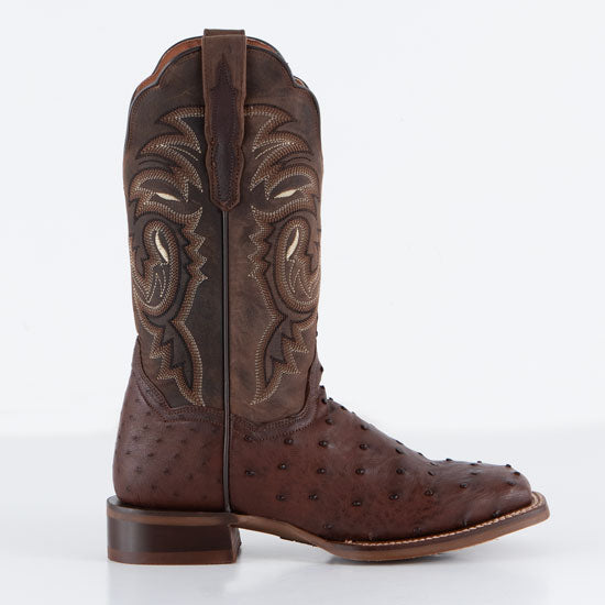 Dan Post Chocolate Kylo Full Quill Ostrich Boots
