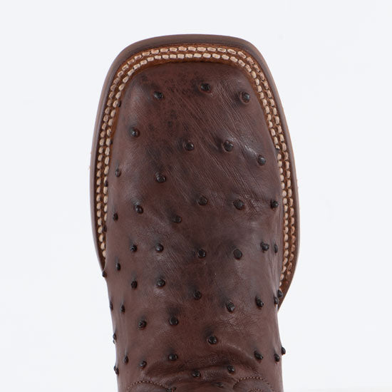Dan Post Chocolate Kylo Full Quill Ostrich Boots