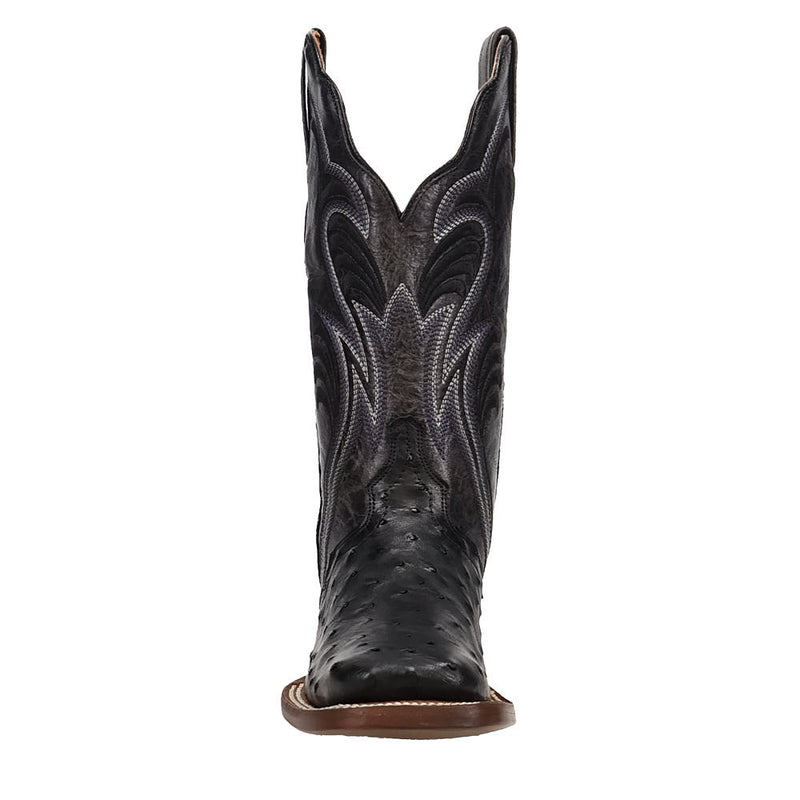 Dan Post Women's Reese Black Full Quill Ostrich Vamp 12in Black Top Boot