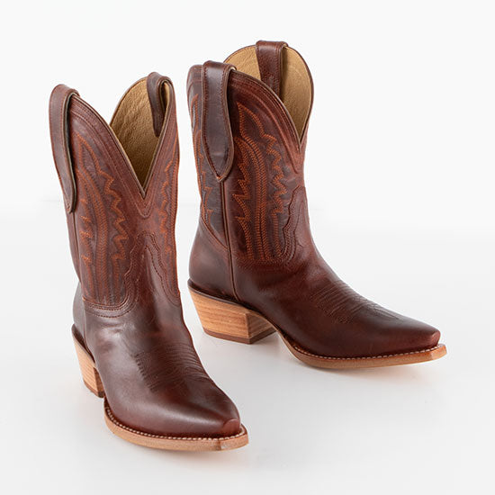 Tony Lama Cognac Areli Derby Booties