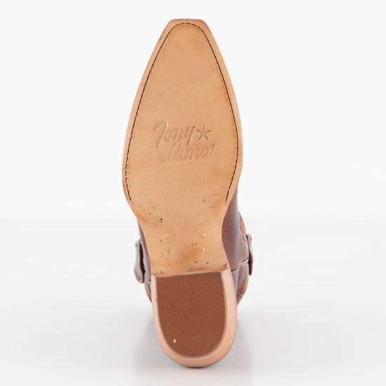 Tony Lama Cognac Areli Derby Booties