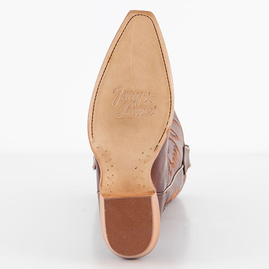 Tony Lama Cognac Jess Derby Boots