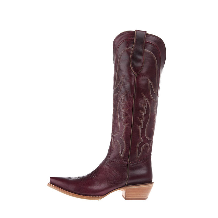 Tony Lama Women's Burgundy Goat 15In Burgundy Goat Top Boot