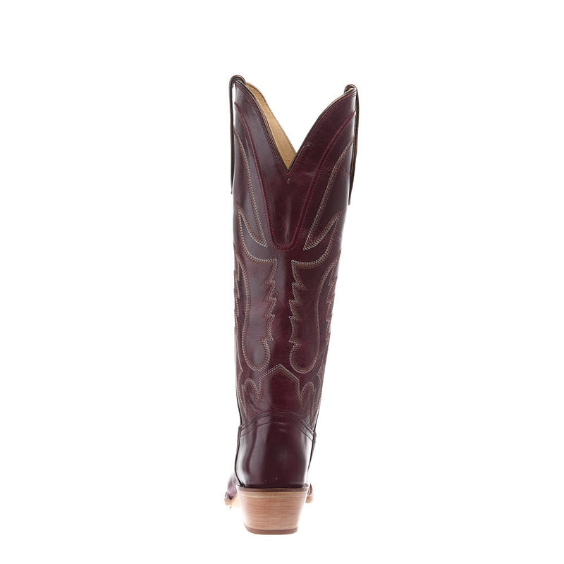 Tony Lama Women's Burgundy Goat 15In Burgundy Goat Top Boot