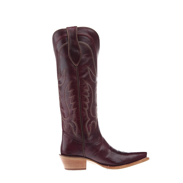 Tony Lama Women's Burgundy Goat 15In Burgundy Goat Top Boot
