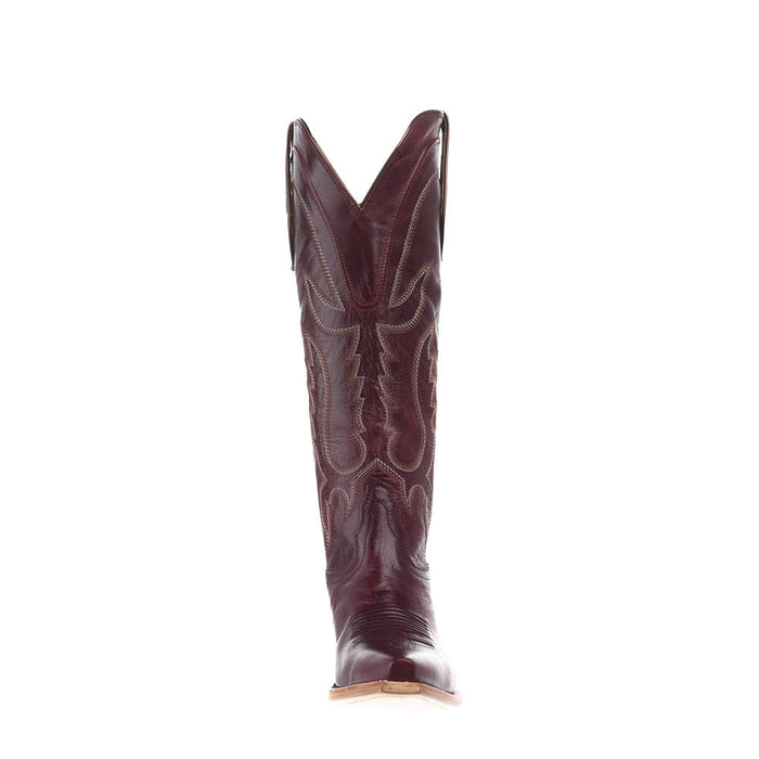 Tony Lama Women's Burgundy Goat 15In Burgundy Goat Top Boot