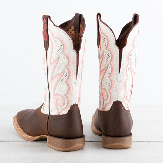 Durango Women's Lady Rebel Pro 12in Shaft Trail Brown/White Boot