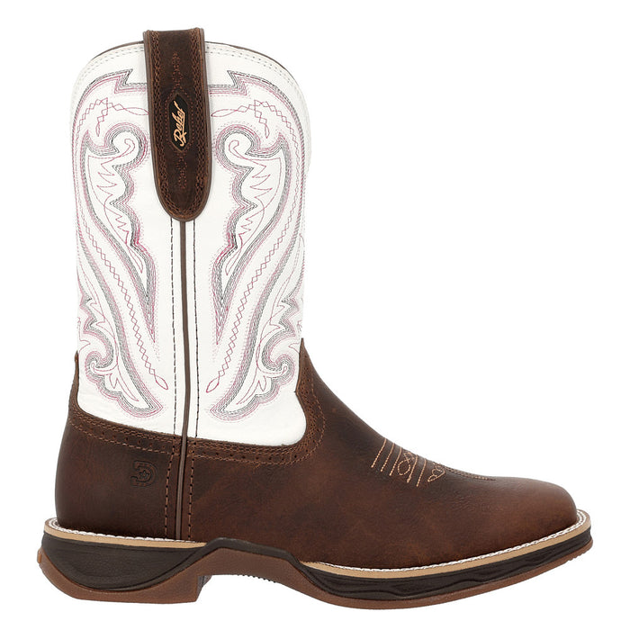Durango Boots Women's Coffee Crazy Horse Vamp 10In White Top Boot